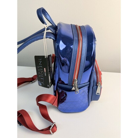 NWT Loungefly Marvel Studio Infinity Saga Captain America Mini Backpack Metallic main image 7